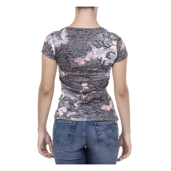 Andrew Charles Womens T-shirt Short Sleeves V-Neck Black STELLA