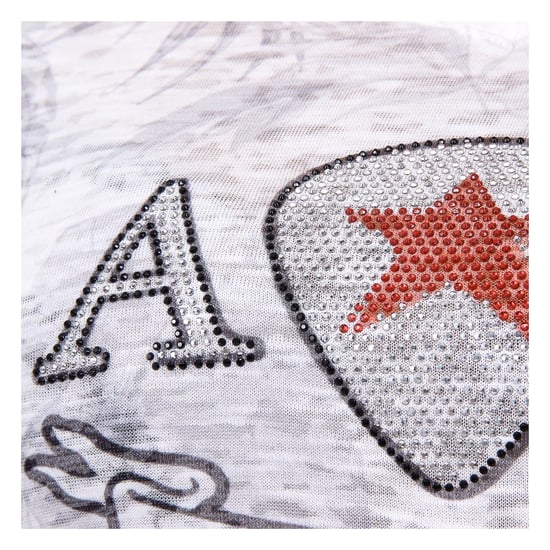 Andrew Charles Womens T-shirt Short Sleeves V-Neck White ALEXA