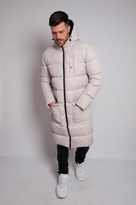 Soulstar Mens Banana Parka Padded Jacket Puffer Longline
