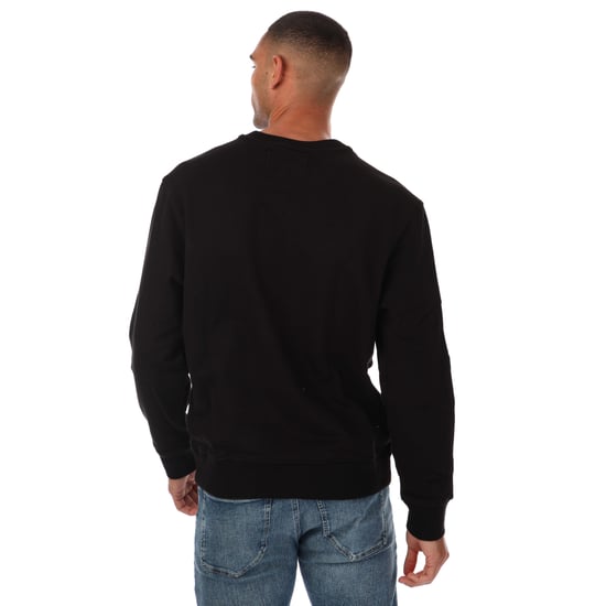 Sudadera de algodón afelpado relajada para hombre de Calvin Klein Jeans en negro - Image 2