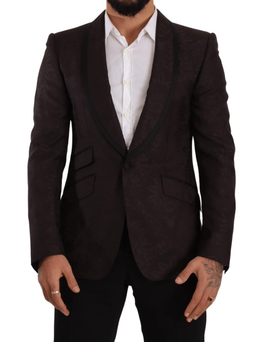 Blazer Sológico de Jacquard Morado de Hombre Dolce & Gabbana Sicilia de Un Solo Botón - Image 1