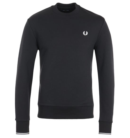 Men's Fred Perry Crew Neck Sweatshirt in Black - Image 1