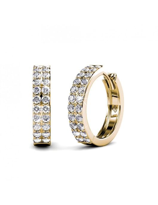 Pendientes Glamour - Oro y Cristal - Image 1