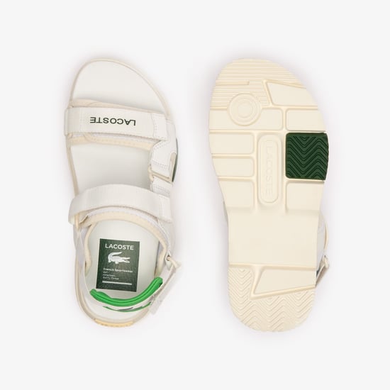 Women's Lacoste Suruga Premium Sandals in White Green - Image 4