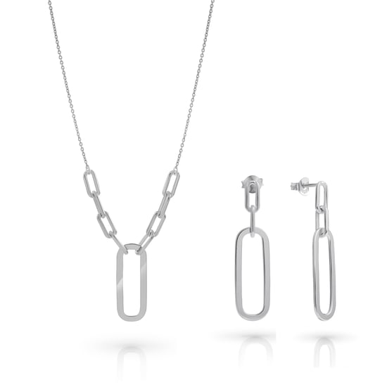 Orphelia 'Essence' Women's 925 Sterling Silver Set: Necklace + Earrings - Silver SET-7560 - Image 1