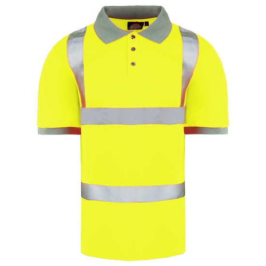 Dickies High Visibilidad para hombre Polo de seguridad amarillo - Image 1