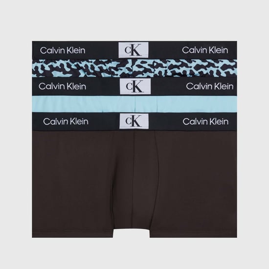 Men's Calvin Klein 3 Pack of Low Rise Trunks in Blue
