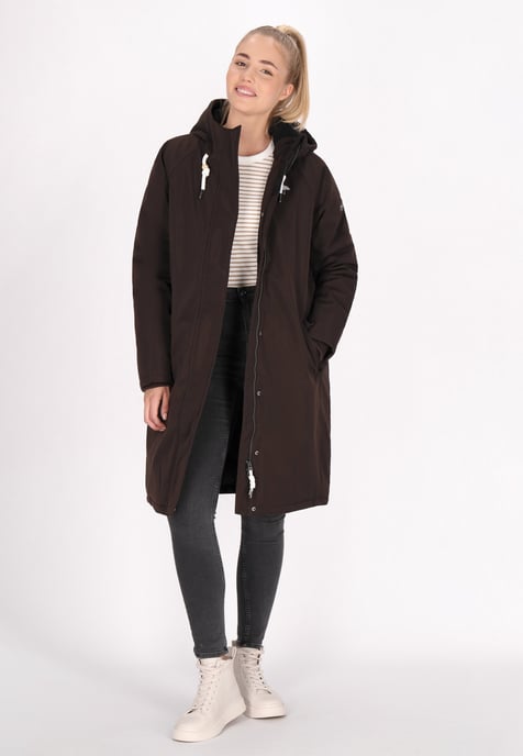 Schmuddelwedda winter parka women dark brown - Image 2
