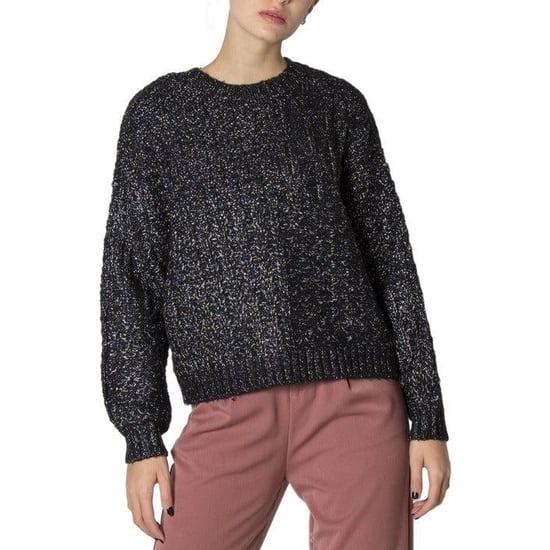 Suéter de Punto Negro para Mujer Desigual - Image 1