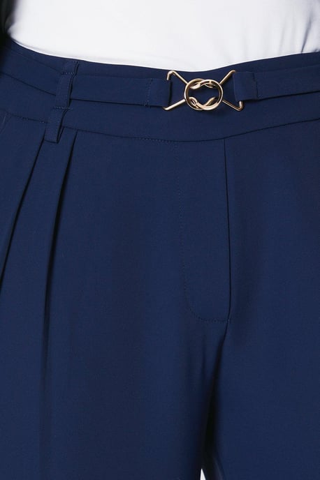 Premium Wide Leg Trouser With Trim Detail