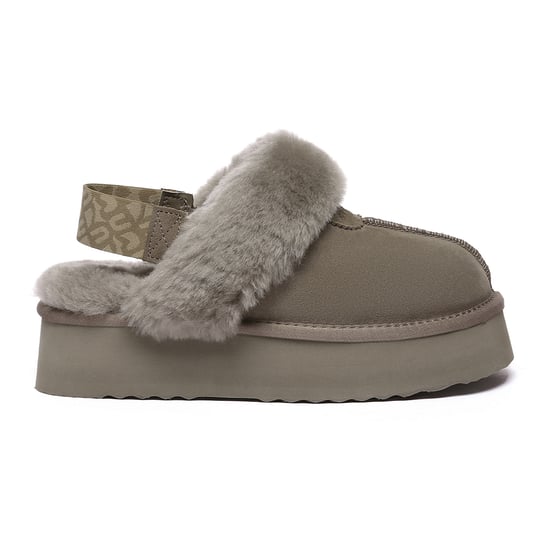 EVER AU Australia Women Wagtail Removable Strap Platform Slippers