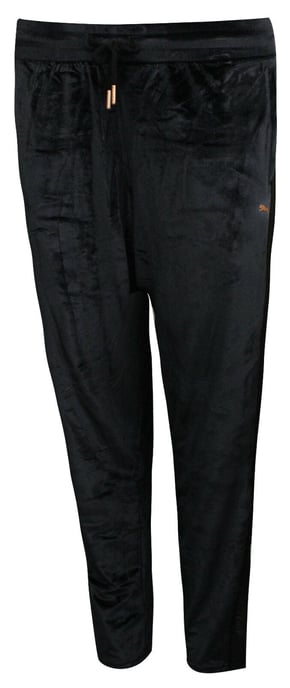 Pantalones de chándal de terciopelo negro para mujer Active de Puma - Image 1