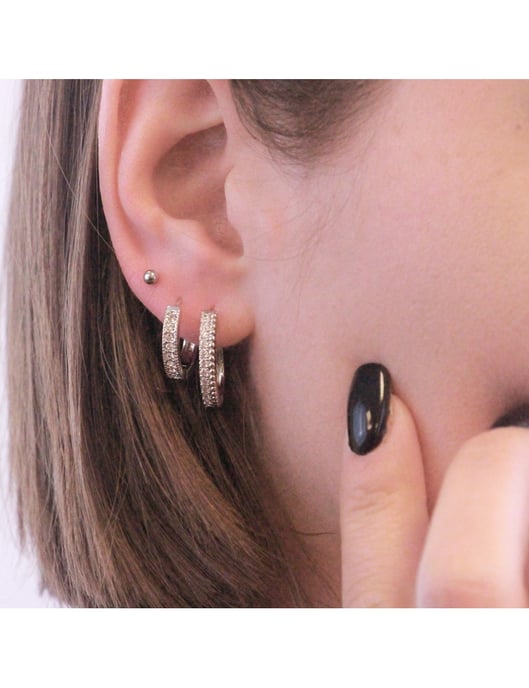 Pendientes Eclat - Plata y Cristal - Image 2