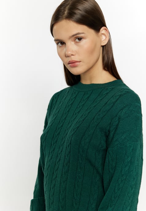 Mymo Knitted pullover women dark green - Image 5