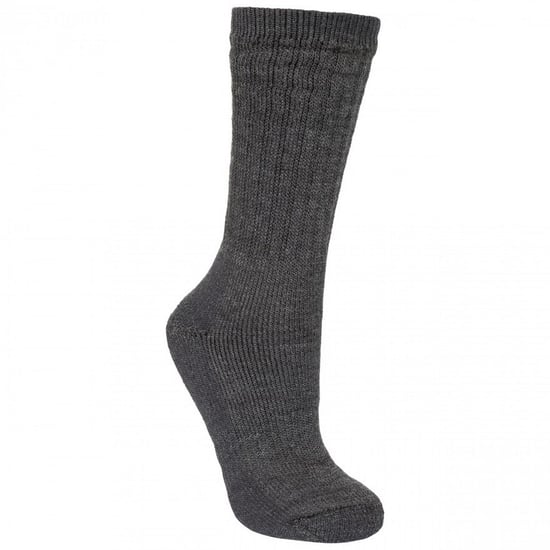 Trespass Mens Stroller Merino Wool Hiking Boot Socks (1 Pair) (Black Marl) - Image 1