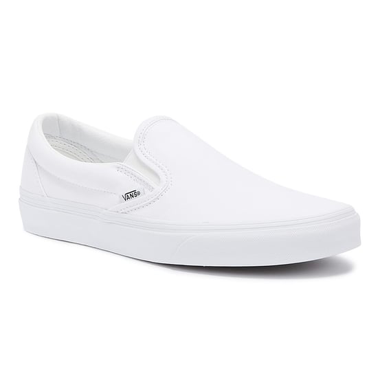 Vans Classic Slip on True White Canvas Trainers - Image 2