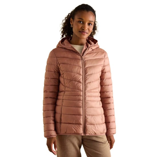 Joules Womens Kenley Full Zip Quilted Hooded Coat