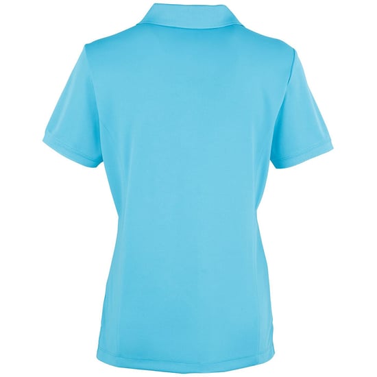 Premier Womens/Ladies Coolchecker Short Sleeve Pique Polo T-Shirt (Turquoise) - Image 2