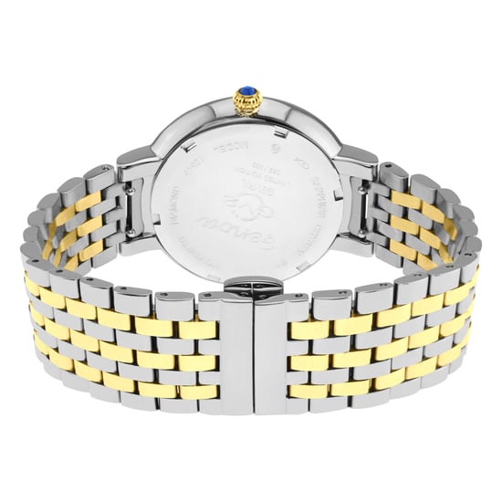 Reloj GV2 para mujer Genoa SS, caja de plata, esfera de nácar blanco, acero inoxidable bicolor. - Image 2