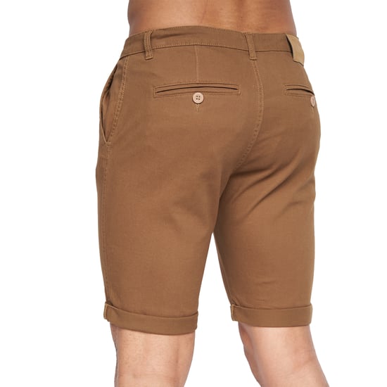 Crosshatch Mens Sinwood Chino Shorts (Cinnamon) - Image 4
