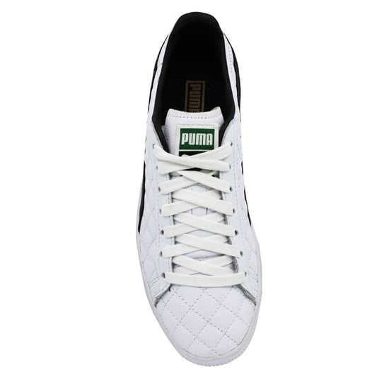 Puma Clyde Dressed Part Deux FM White Leather Lace Up Mens Trainers 363636 01