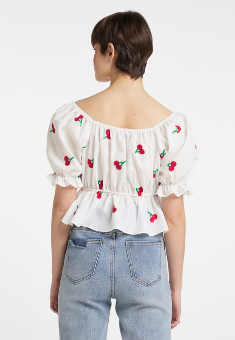 myMo embroidered cropped blouse osha - Image 3