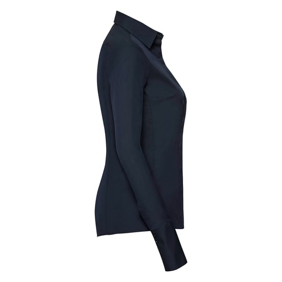 Russell Collection Womens/Ladies Ultimate Stretch Slim Long-Sleeved Shirt (Bright Navy) - Image 3