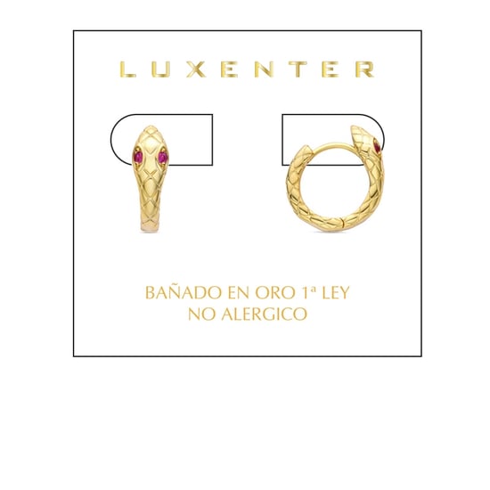 Pendientes Luxenter Madsi con Circonita Rubà acabado en oro amarillo de 18K - Image 2