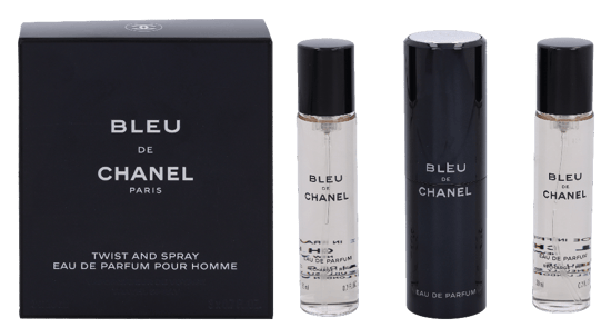 Bleu Eau De Parfum Vaporizador De Viaje Recargable 3 X 20 ml - Image 1