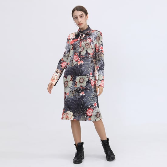 Floral macro print shirt dress - Image 4