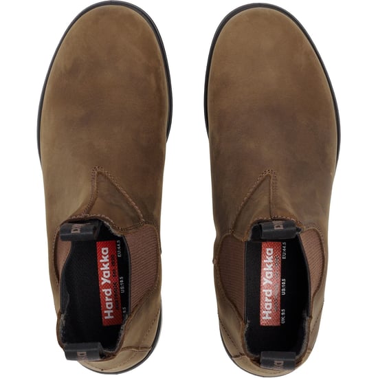 Hard Yakka Brunswick Leather Men's Saddle Brown Nubuck Boots - Image 4