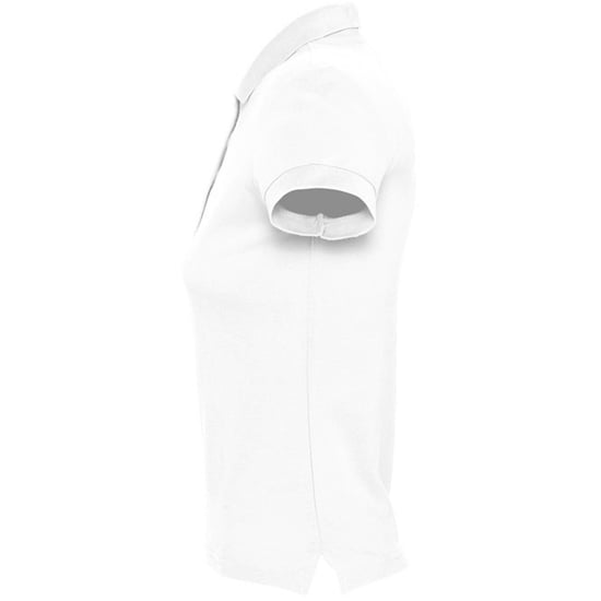 SOLS Womens/Ladies Passion Pique Short Sleeve Polo Shirt (White) - Image 3