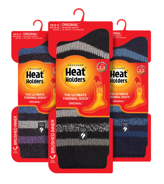 HEAT HOLDERS - 3 Pack Multipack Mens Insulated Thermal Socks for Winter - Plain H&T - Image 2