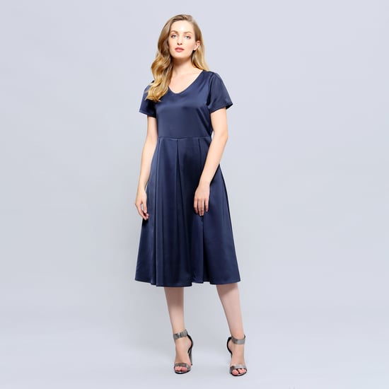 Skater satin dress - Image 2