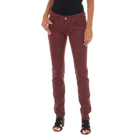 Long jean pants with narrow cut hems 10DBF0475-B088 woman