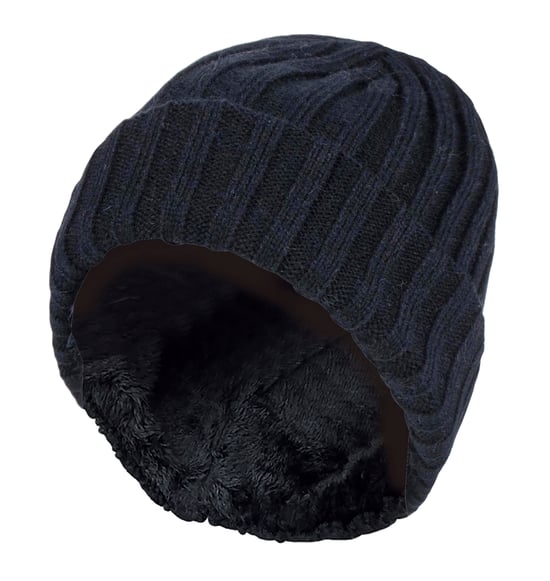 Heat Holders - Gorro de invierno de canalé para niños - Negro - Image 1
