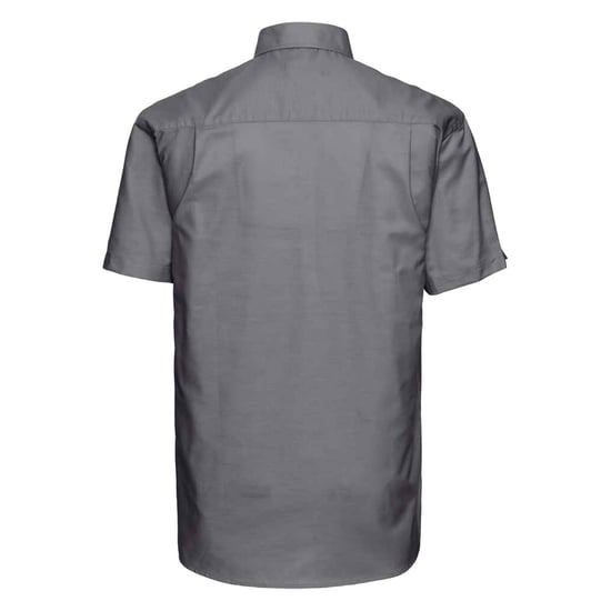 Russell Collection Mens Oxford Formal Shirt (Silver) - Image 2