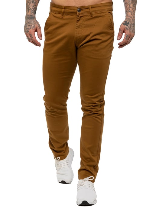 Enzo | Jeans Chino Elásticos Slim Fit para Hombre - Marrón - Image 2