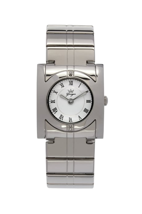Yonger and Bresson: White Dial Silver Watch