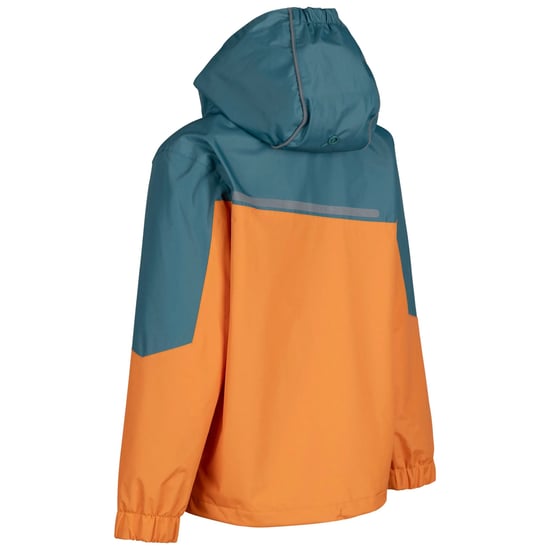 Trespass Boys Submerged Waterproof Jacket (Pumpkin Orange/Spruce) - Image 2