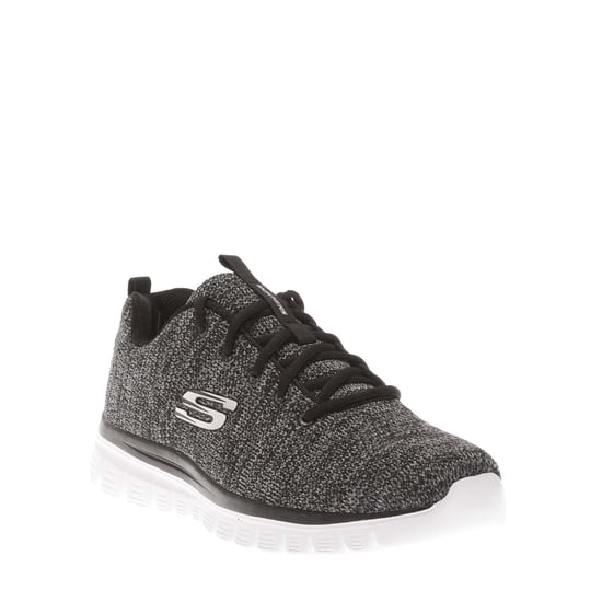 Women's Skechers Graceful - Twisted Fortune Trainers in Black-White