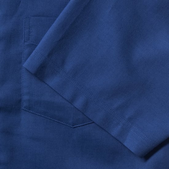 Russell Collection Mens Short Sleeve Easy Care Oxford Shirt (Bright Royal) - Image 4