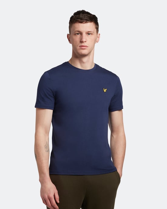 Lyle & Scott Plain T-Shirt in Navy - Image 2