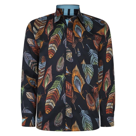 Kam Men's Printed Big & Tall Cotton Check Shirt