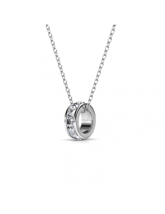 Colgantes de rodillos cuadrados - Plata y cristal - Image 3