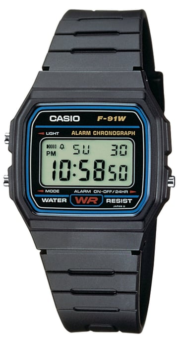 Casio Casio Collection Men's Black Watch F-91W-1YER - Image 1