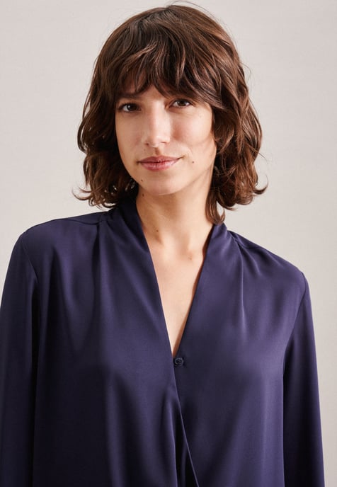 Wraparound Blouse Dark Blue - Image 3