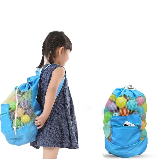 Doodle Storage Toy Play Mat Drawstring Organizer Foldable Large Kids Bag - Blue