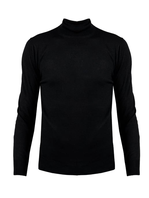 Xagon Man Suéter Turtleneck del hombre negro - Image 1