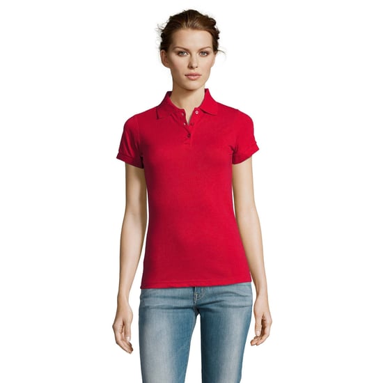 SOLs Womens/Ladies Prime Pique Polo Shirt (Red) - Image 3